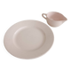 Plat rond et saucière Longwy