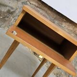 Scandinavian bedside table with hinged drawer