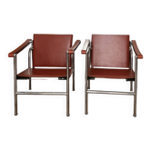 Paire de Fauteuils LC1 par Le Corbusier pour Cassina, 1990s