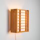Paire de lampes murales en pin produites par Alda Sweden