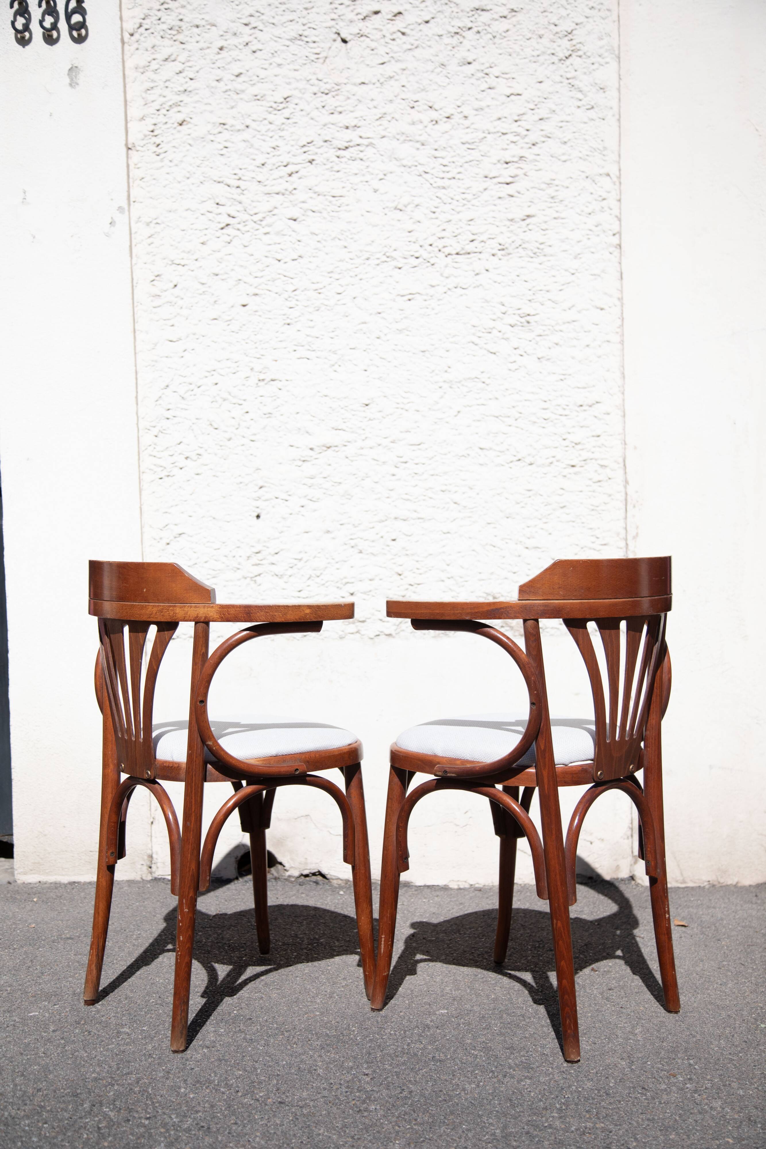 paire de chaises Bistro bois courbé
