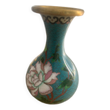Vintage vase in cloisonné enamels