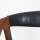 Set of 2 “A-Chairs” / teak chairs / recycling leather / black / Mid Century Danish Modern Design / 1960s