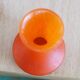 Art Nouveau vase in orange glass paste