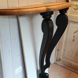 Solid oak style console to be fixed to the wall