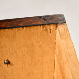 Restored commode in teak and oak