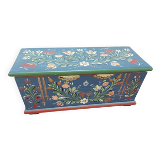 Hand painted traditional Romanian craft wooden box