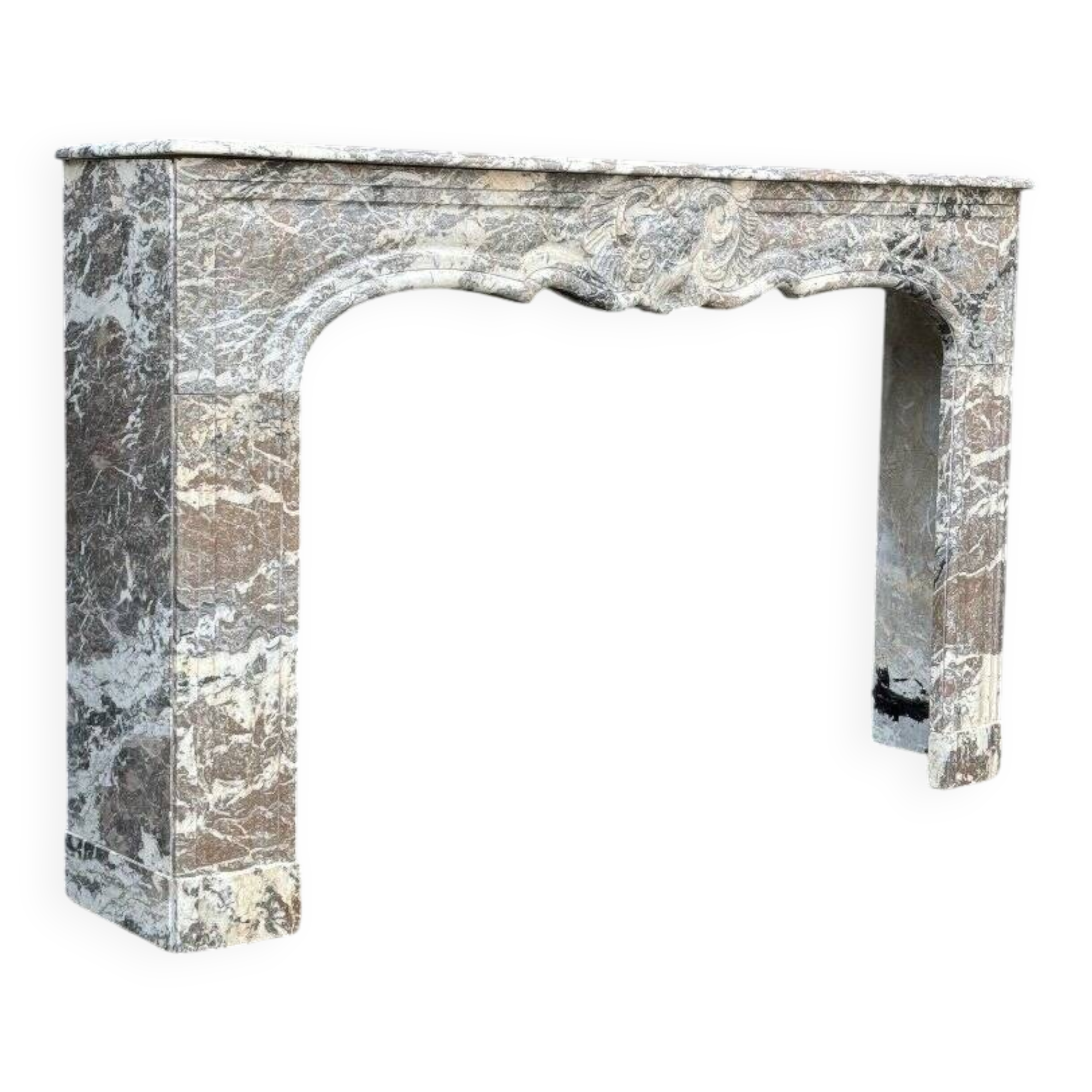 Regency Fireplace in Grey Ardennes Marble, 18th Century