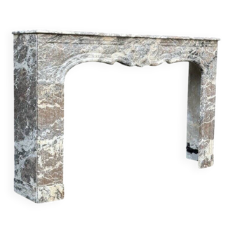 Regency Fireplace in Grey Ardennes Marble, 18th Century