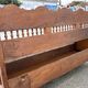 Carved wooden storage bench – rustic Savoyard style