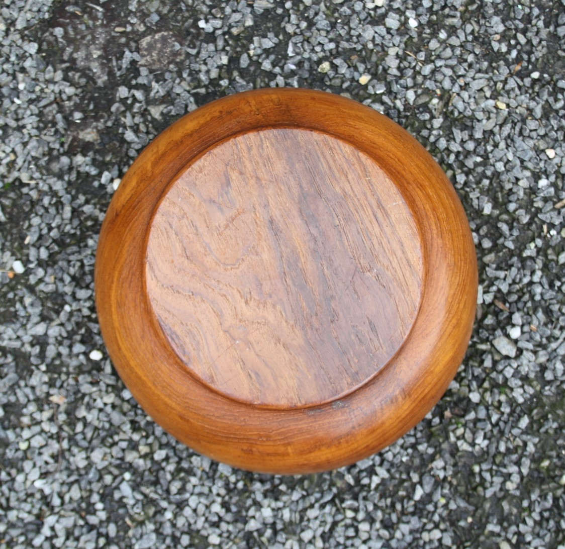 Salad bowl, vintage teak fruit cup