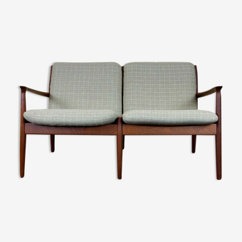 60s 70s teak sofa couch 2er Grete Jalk for Glostrup danish design 60s