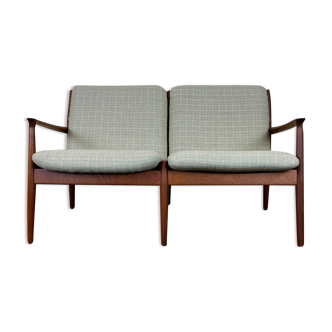 60s 70s teak sofa couch 2er Grete Jalk for Glostrup danish design 60s