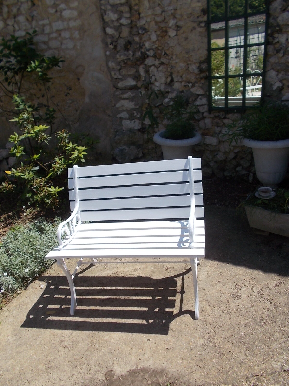 Wrought iron bench