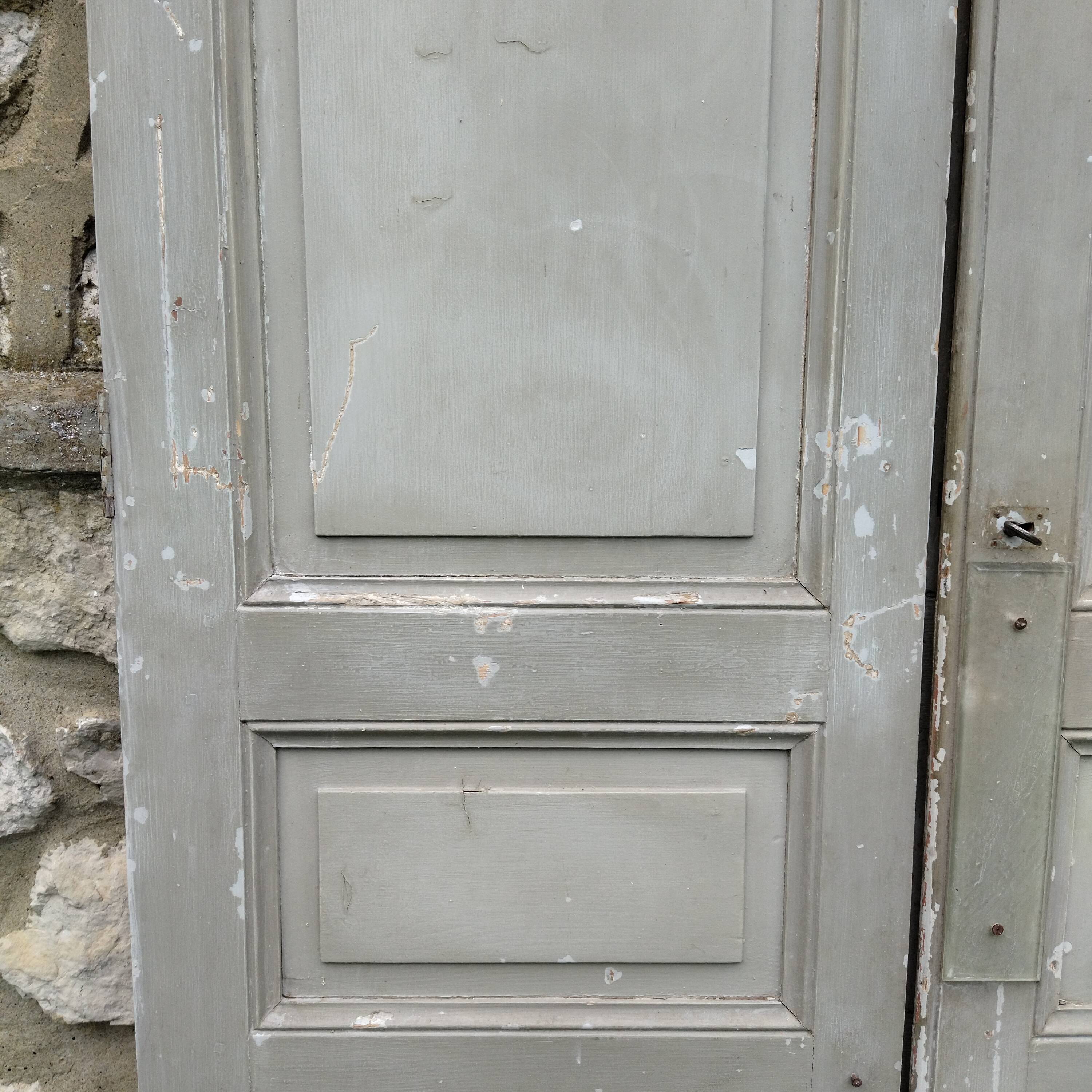 Pair of antique fir closet doors