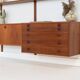Étagère modulaire en teck, design danois, années 1960, conçue par Rud Thygesen