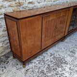Enfilade vitrée en acajou, 1950