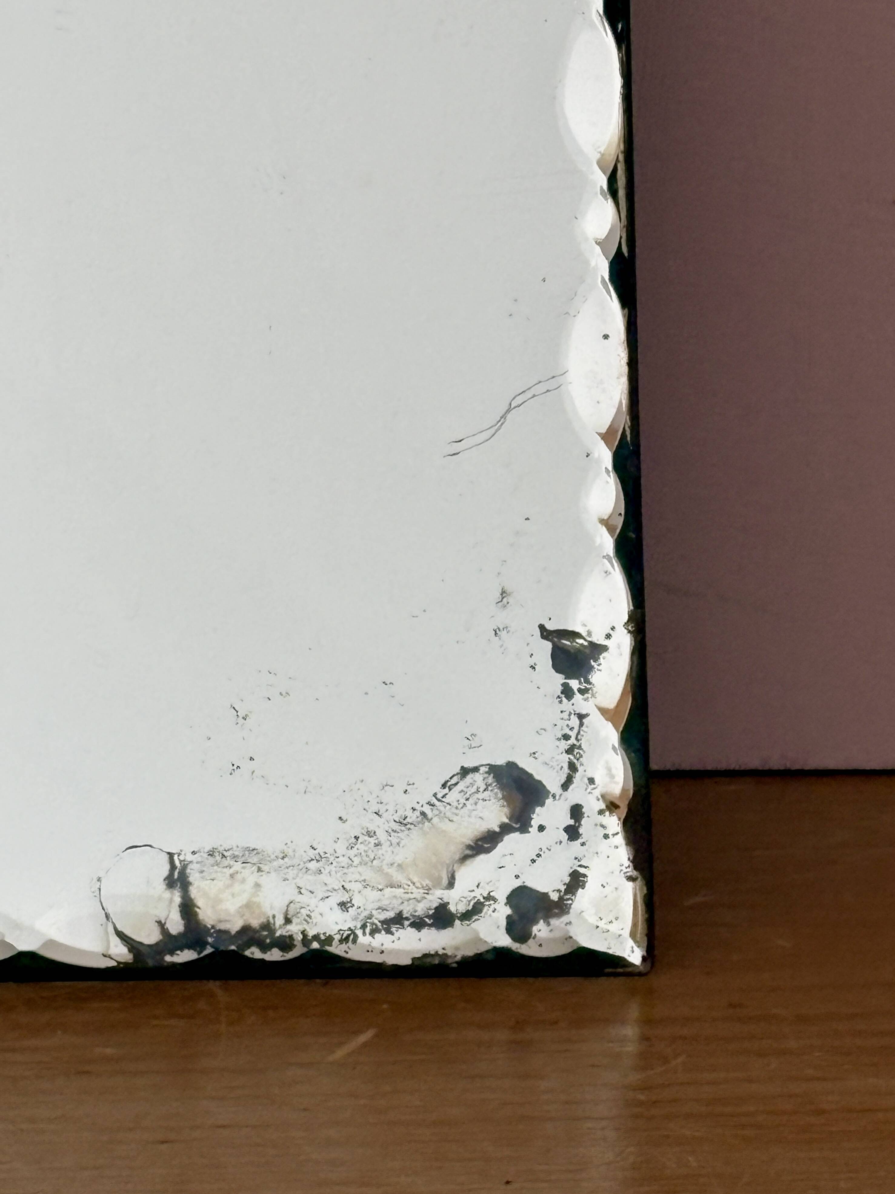 Antique mirror with bevelled edges