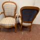 Paire de fauteuils de style Louis Philippe en hêtre teinté XX siècle