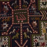 Vintage Turkish Oushak Rug Handwoven 104x285 cm