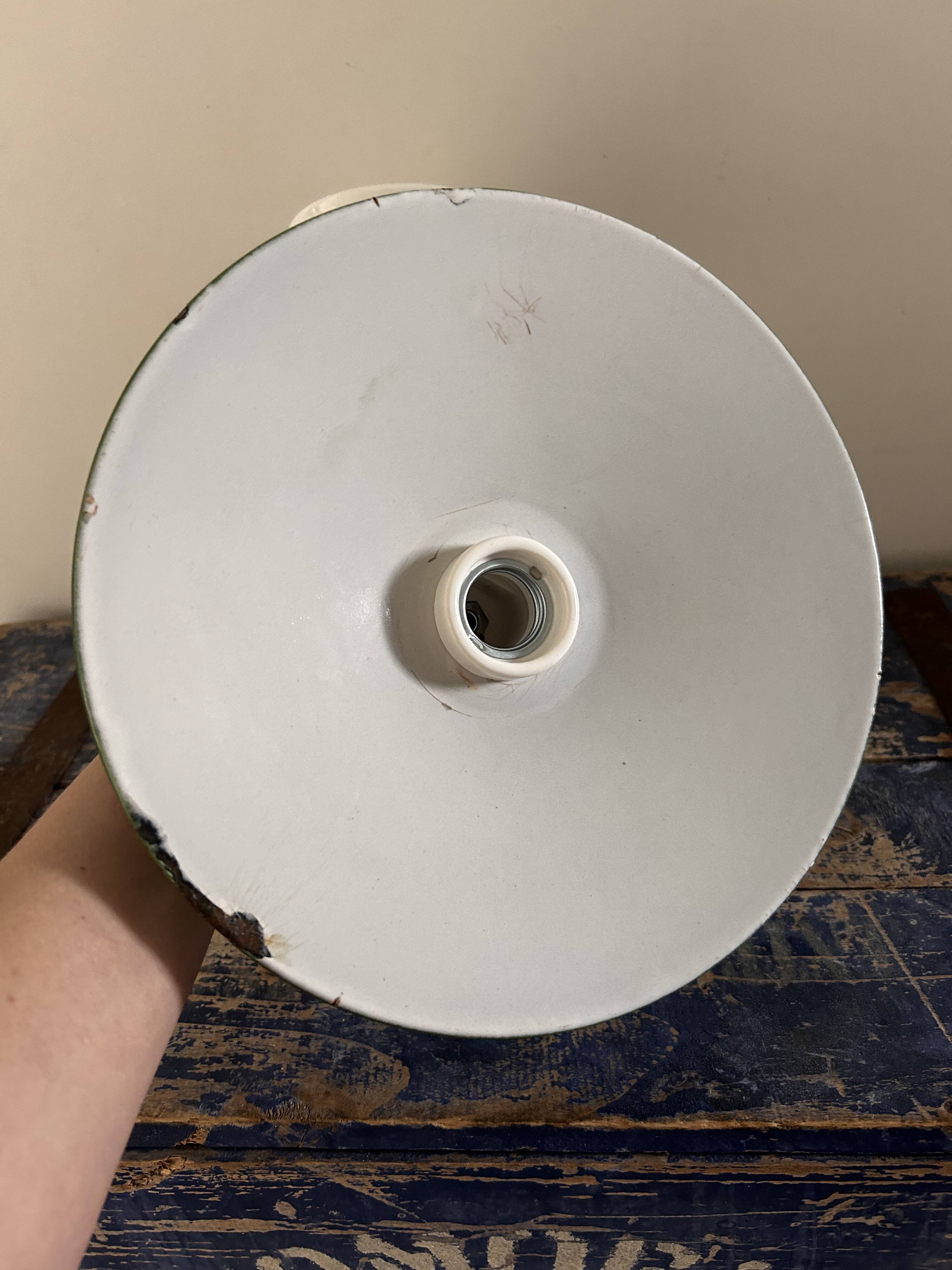 Enameled sheet metal wall light