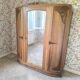 Art Deco wardrobe with mercury mirror