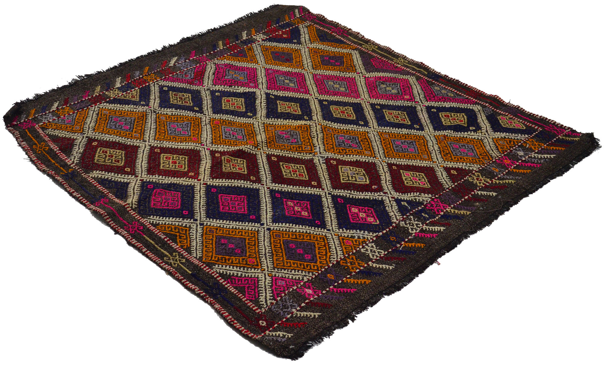 Anatolian handmade kilim rug 175 cm x 163 cm