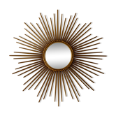 Miroir de sorcière Chaty Vallauris années 50 - 70 x 70 cm