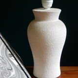 Vintage granite foot lamp and pyramid lampshade in marbled paper
