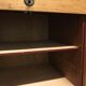 Vintage curtain-shaped binder in light honey-coloured oak