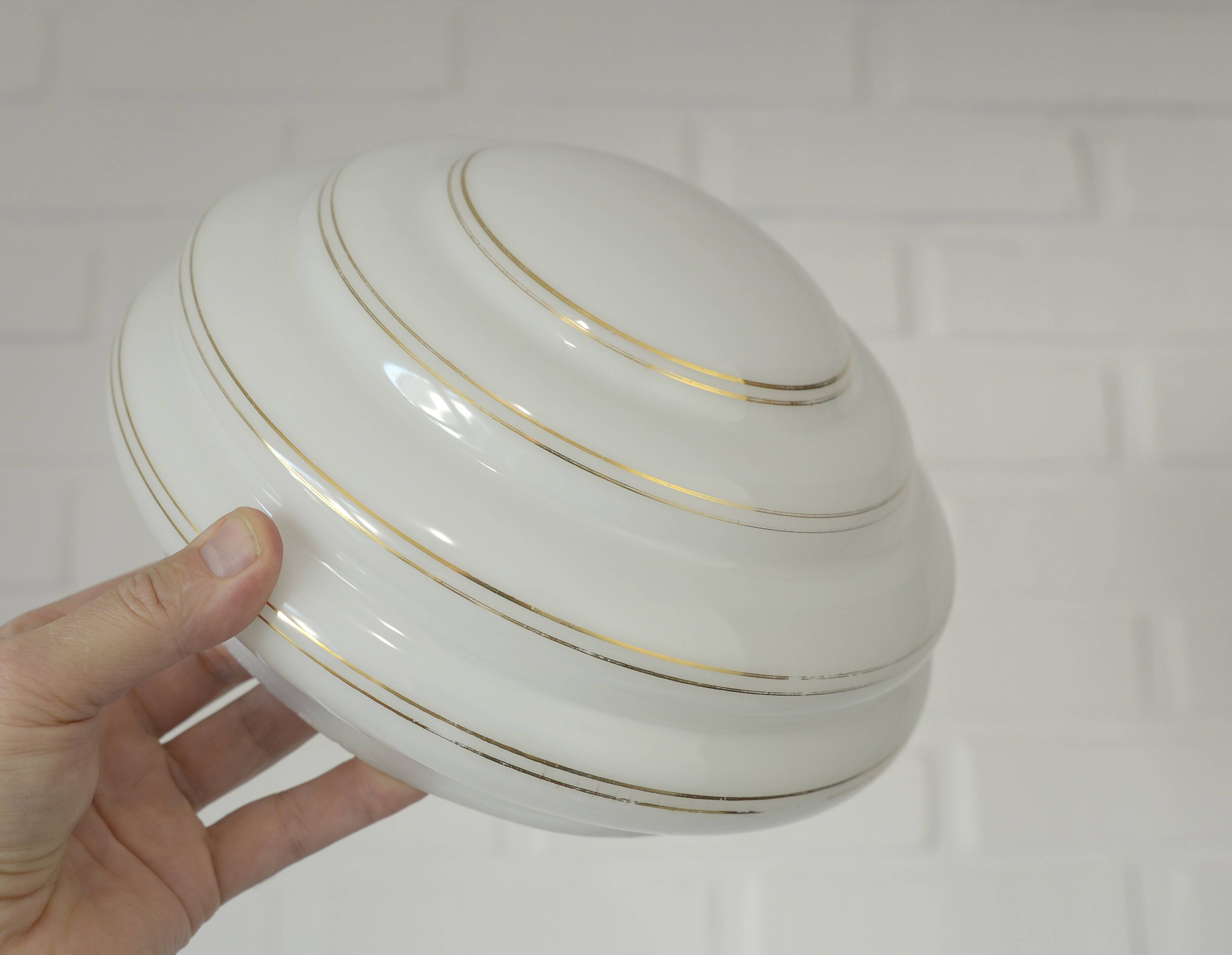 Art Deco Ceiling Lamp / Antique Flush Mount Light / Bauhaus Era Sconce 1930