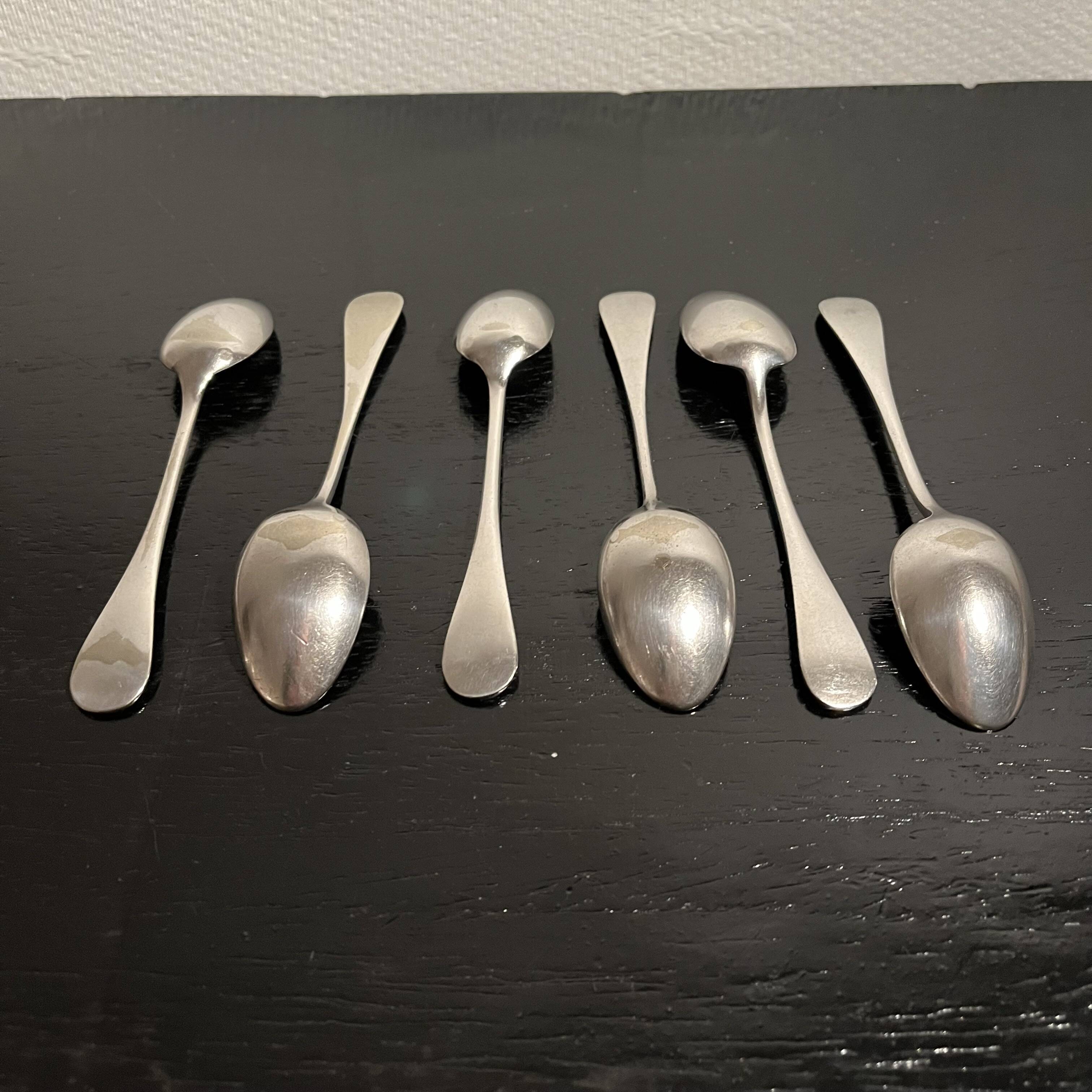 Small silver-plated metal spoons