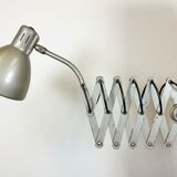 Grey industrial scissor wall lamp from erpe, 1960s