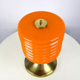Mid-century orange glass table lamp