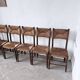 Série de 6 chaises paille et chêne beauche