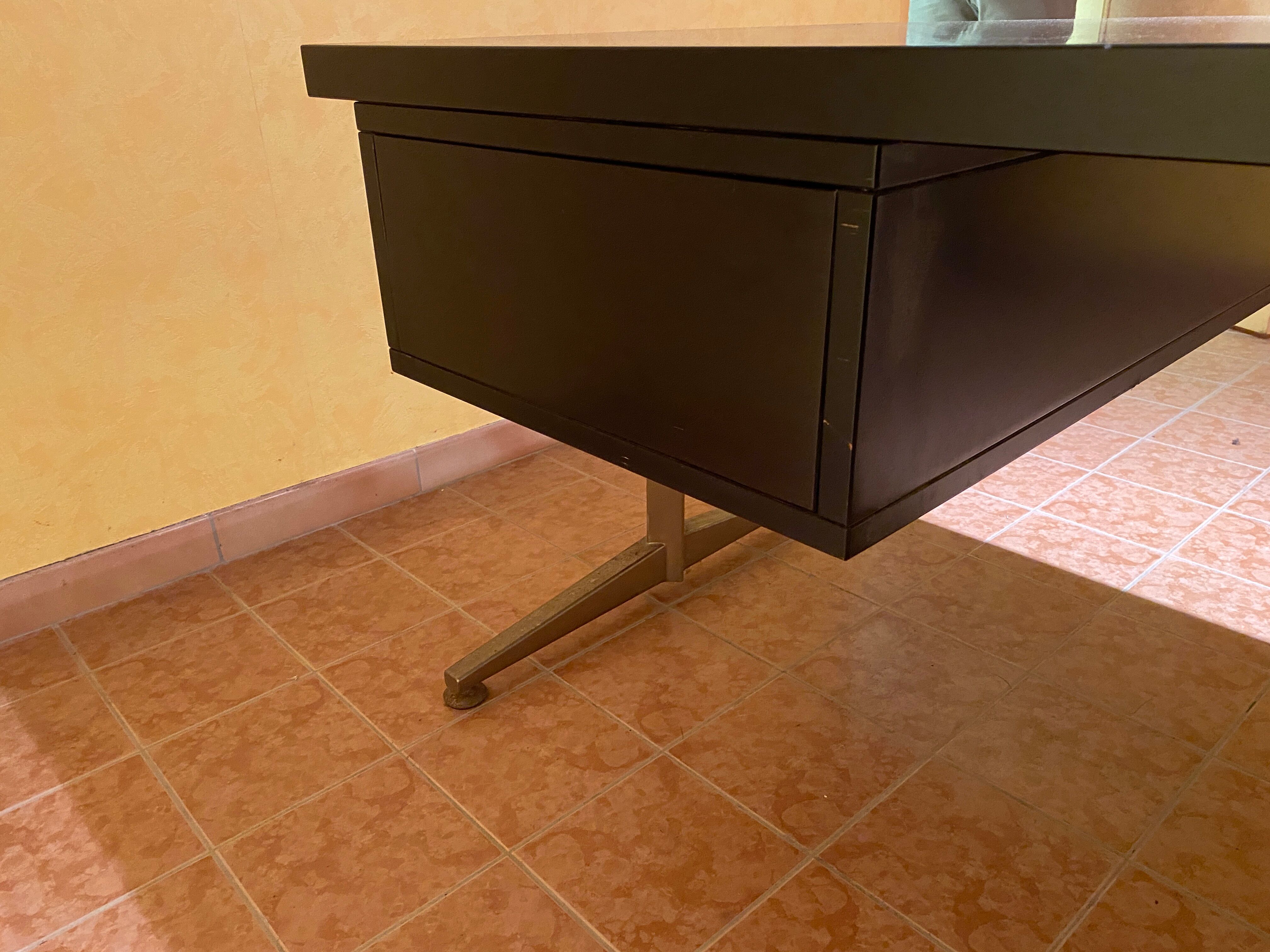 Office abbondinterni mahogany color almost black from the 70s.