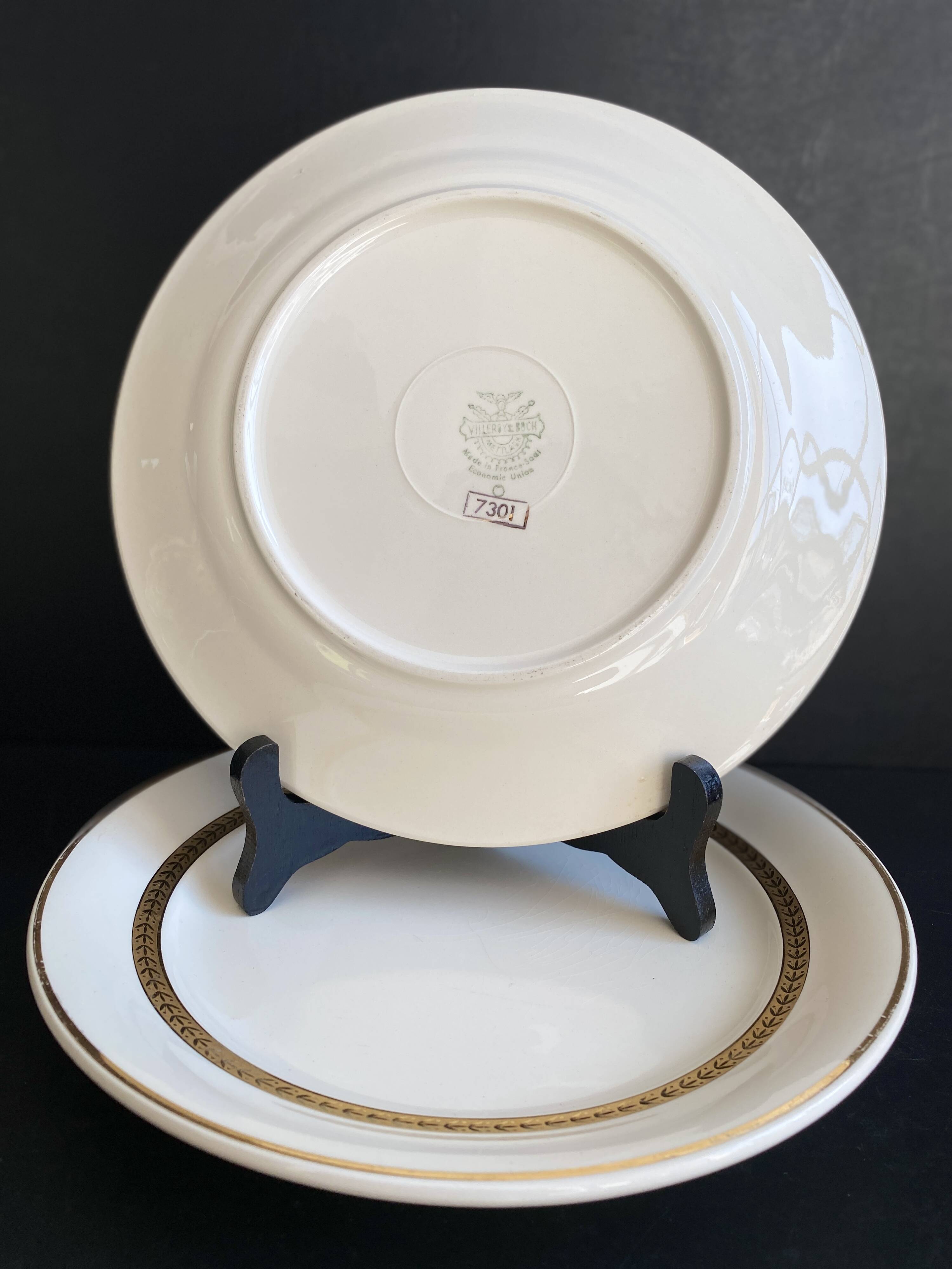 2 Vintage Plates Villeroy & Boch Mettlach - Economic Union France-Sarr