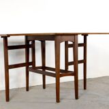 Table à abattants vintage en teck, style milieu du siècle. Livraison. Moderne/Rétro/Danois