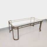 Morex vintage Italian rectangular coffee table in clear glass
