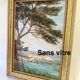 Tableau « Vue côte méditerranéenne", années 50