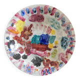 Decorative plate with abstract painting