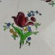Old table mat décor Lorraine, ceramic from Gien