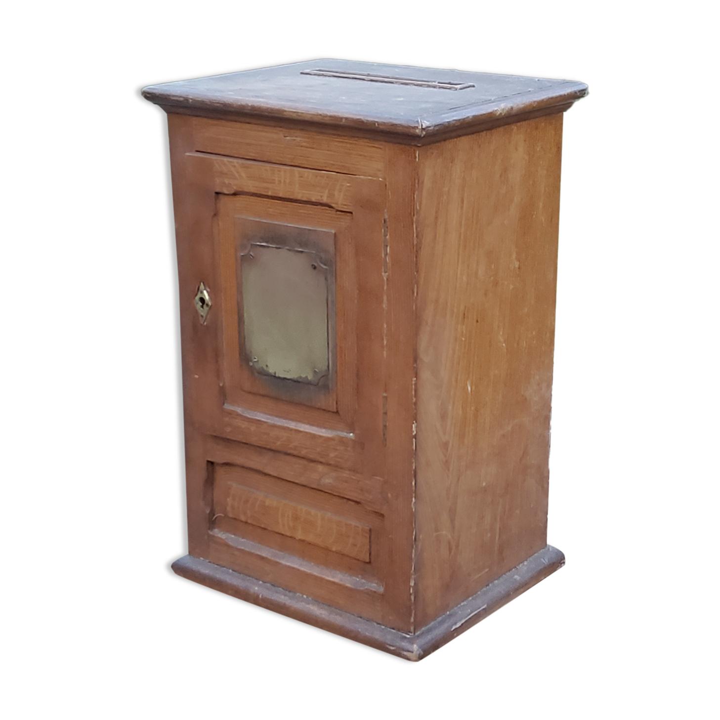 Old oak and brass mailbox