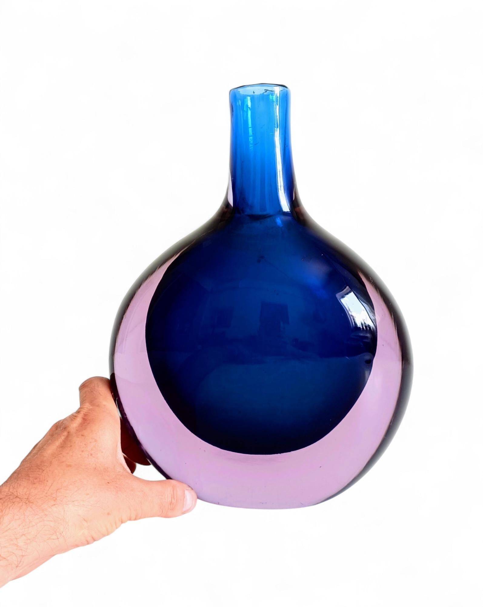 Murano Glass Large Bottle by Flavio Poli for Seguso Vetri D´Arte, Italy, 1960s