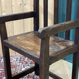 Banc de foyer breton XIXème en chêne, sapin et châtaignier