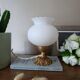 white opaline ambient lamp retro chic art deco style