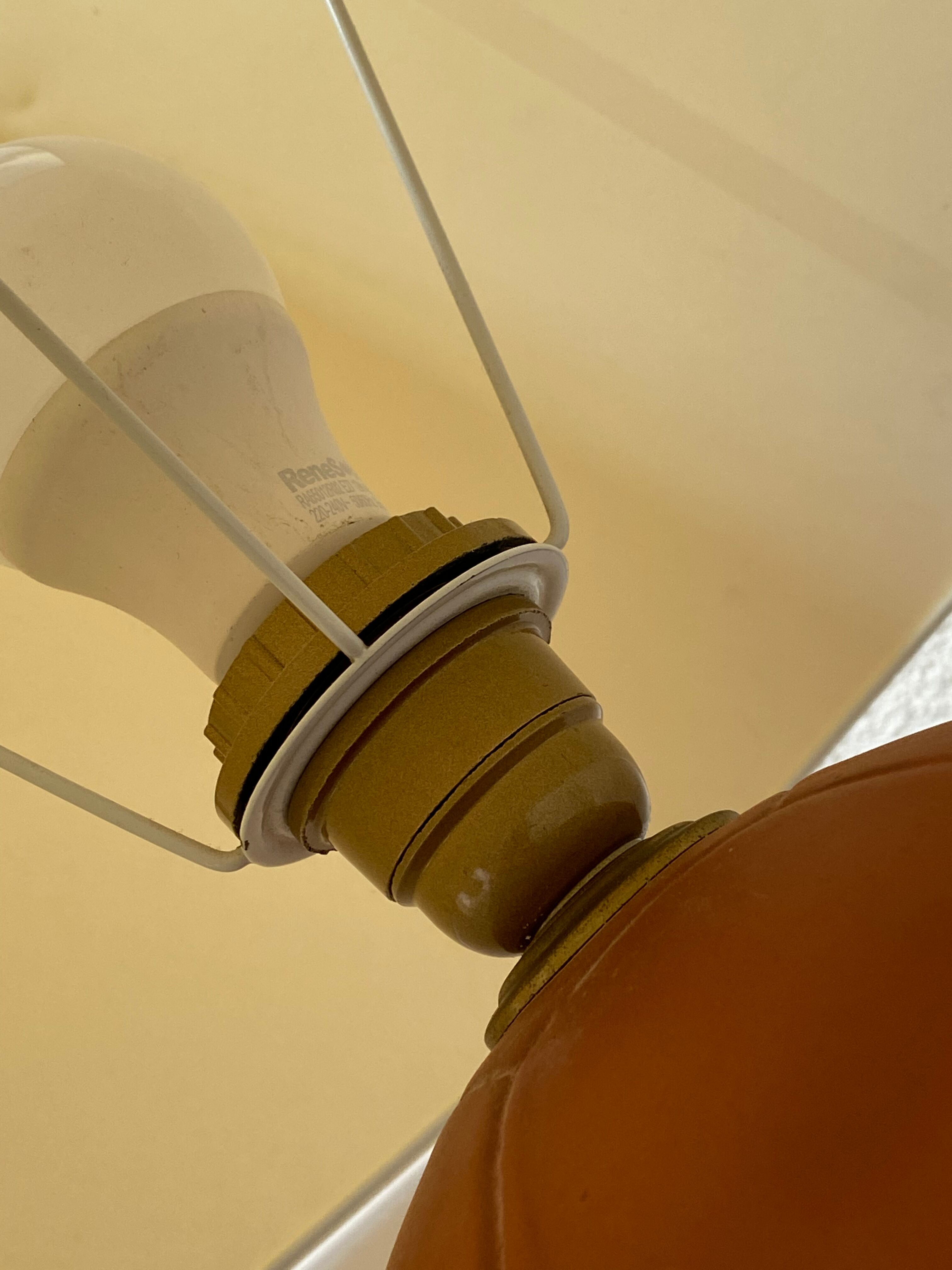 Football lamp and terracotta rooster from the 80s