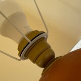 Lampe ballon de football et coq en terre cuite des années 80