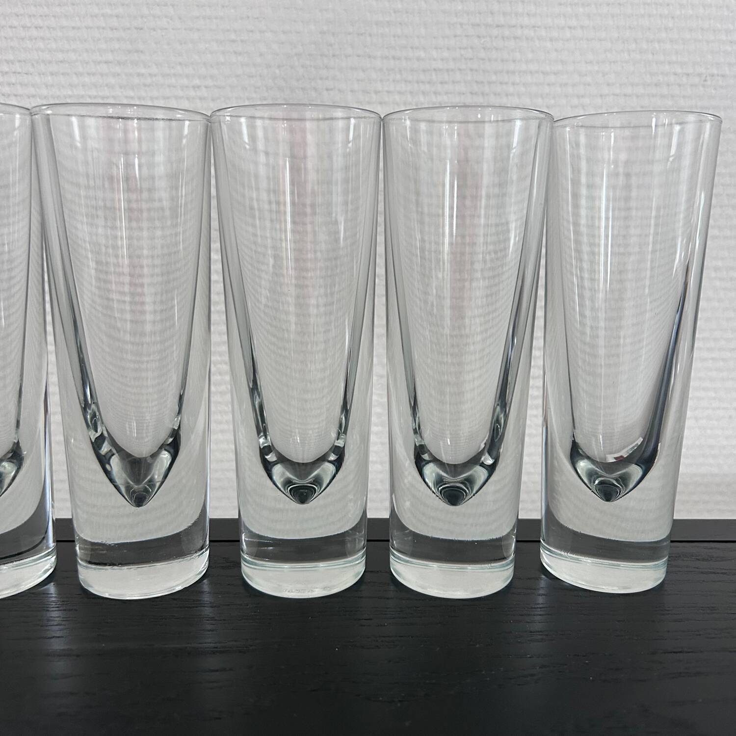 Set of 6 Habitat glasses, 1980