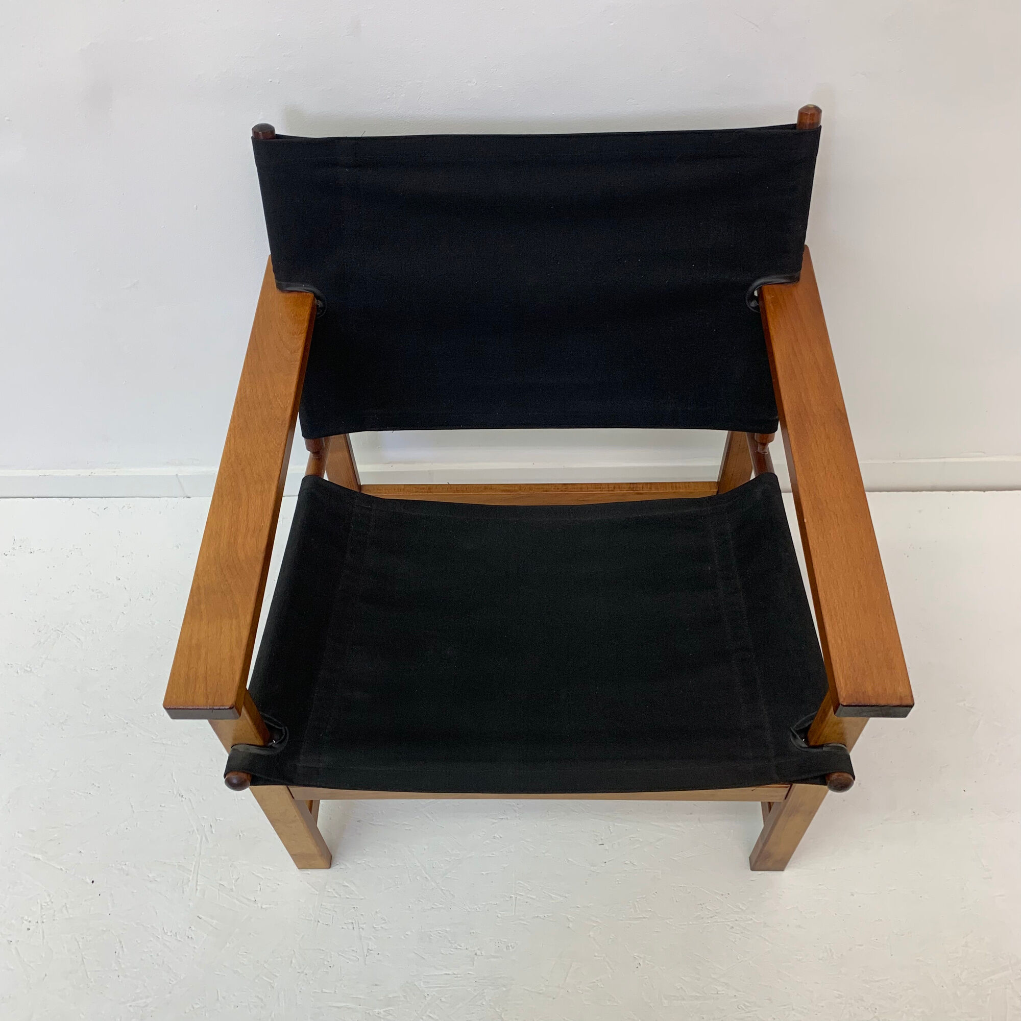 Mid-century desgn safari chair by Hyllinge Møbler Denmark , 1970’s